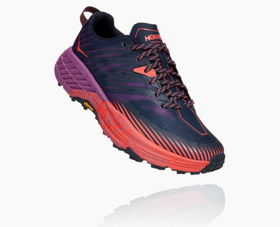 Hoka One One Trailsko Dame - Speedgoat 4 - Mørkeblå - 271458NZF